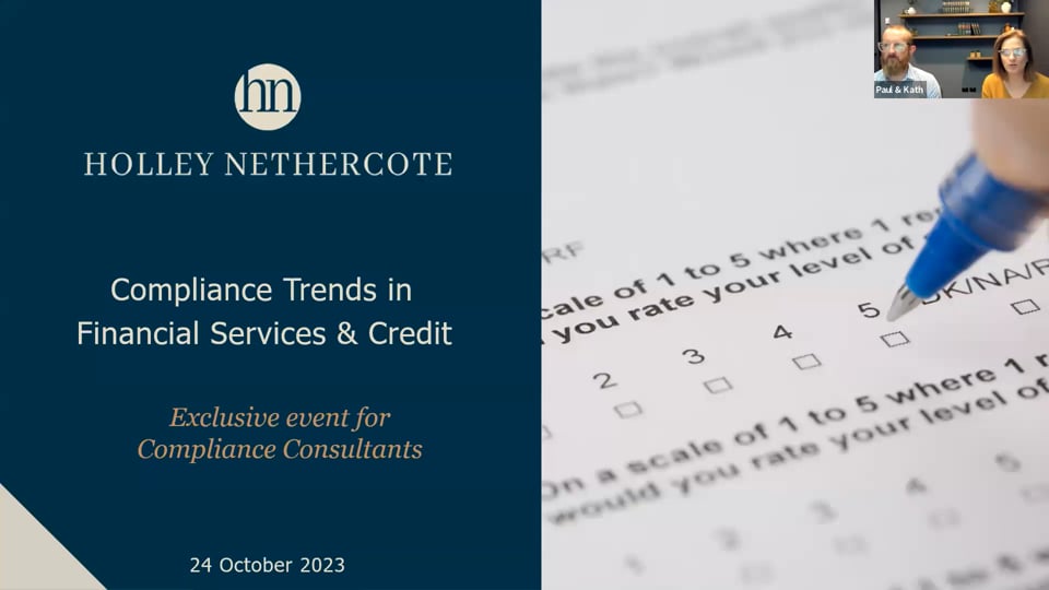 Compliance Trends in Financial Services and Credit – Exclusive event for Compliance Consultants