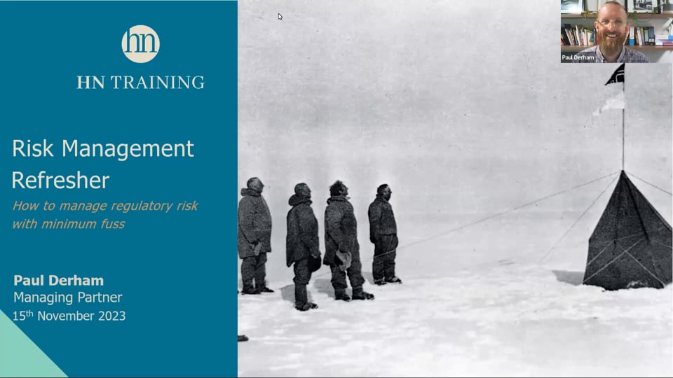 Risk Management Refresher – How to manage regulatory risk with minimum fuss