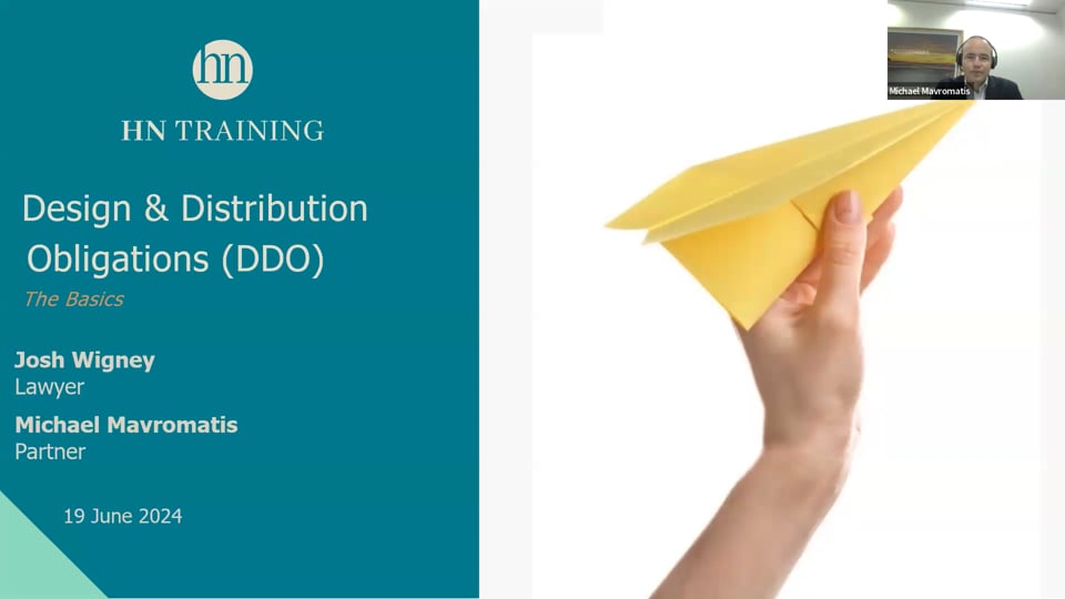 Design & Distribution Obligations (DDO) – The basics