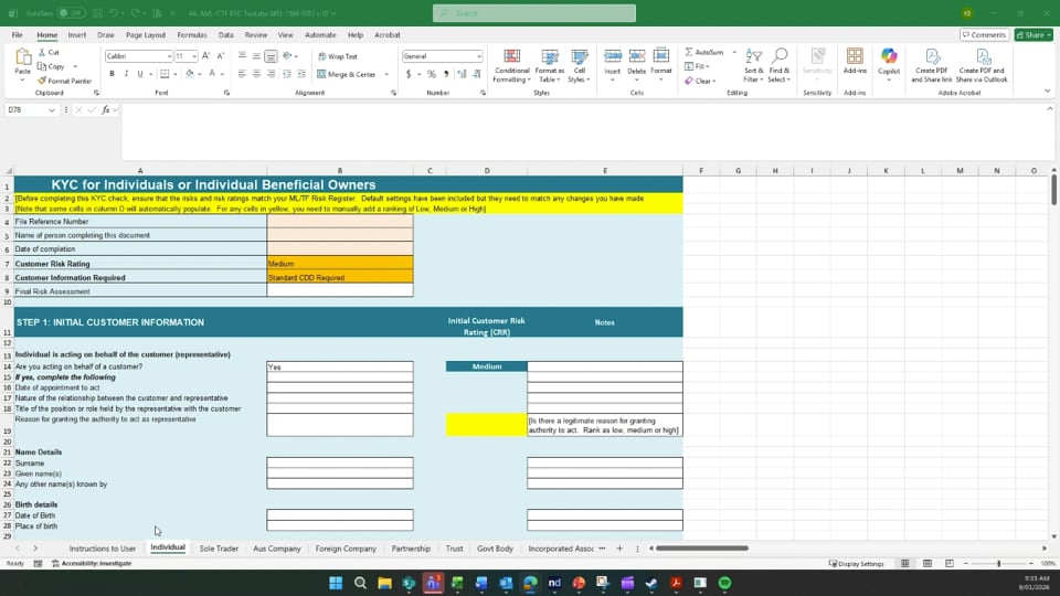 AML Program Tool Guide – Part 3 – Your KYC Tool (Tool 2B)