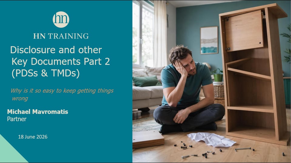 Disclosure Documents (Pt 2) – Product specific documents (including PDSs & TMDs) - Why is it so easy to keep getting this wrong?